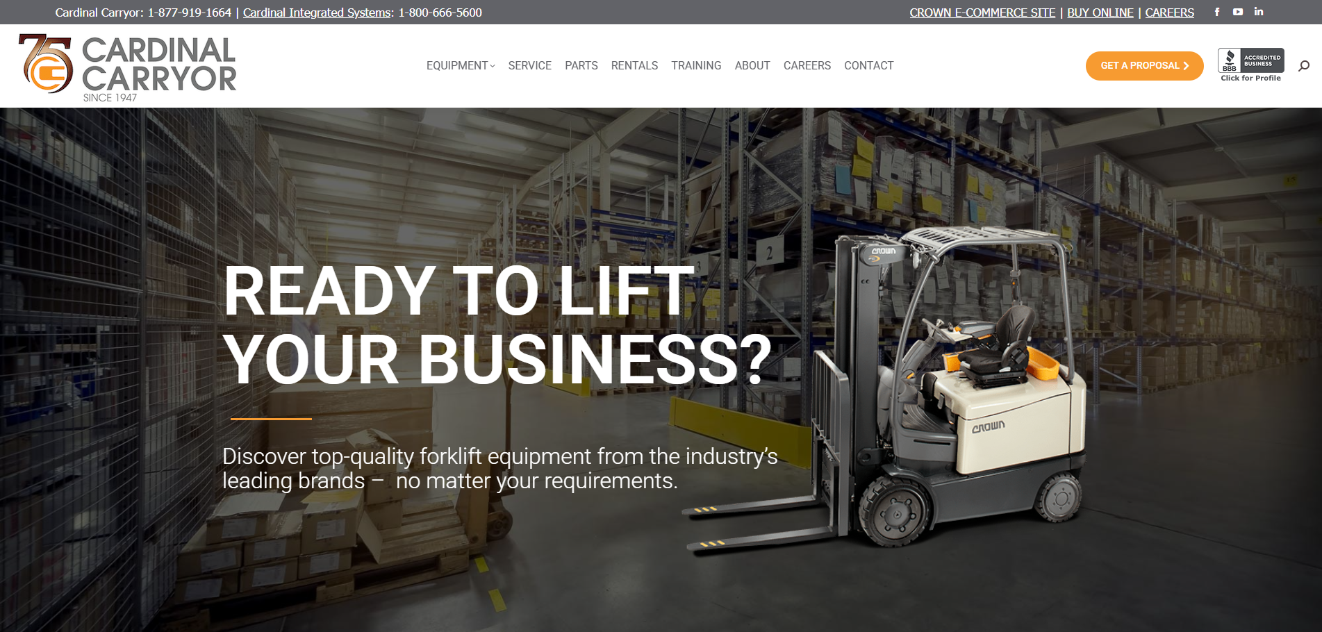 Responsive WordPress Website for Cardinal Carryor & Cardinal Integrated Systems